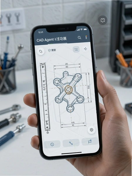 CAD Agent手机测量标注功能预览图