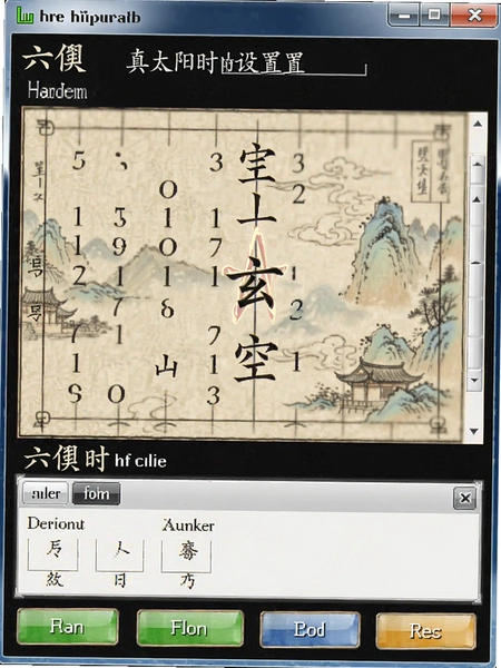 六爻玄空真太阳时设置界面