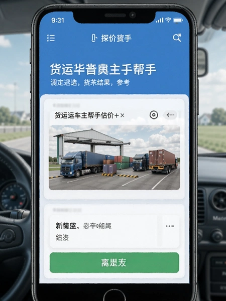 货运运车主帮手估价结果参考界面