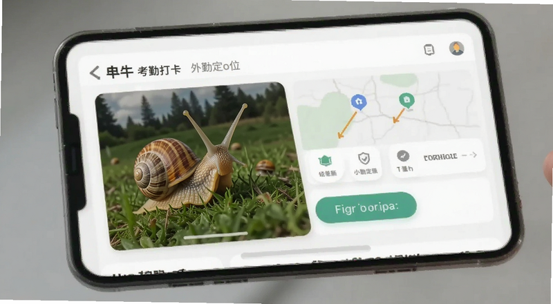 蜗牛用工考勤打卡外勤定位界面预览图