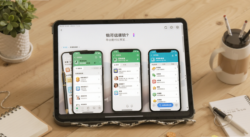 多款记账软件导出功能对比预览图