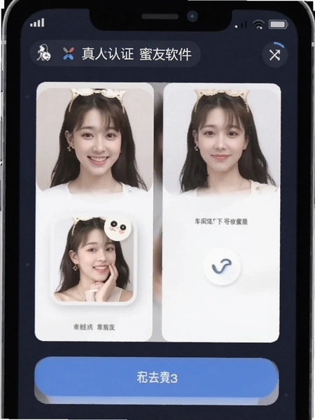 蜜友软件真人认证界面截图