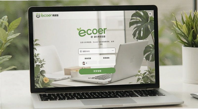 Ecoer商家版登录界面预览图