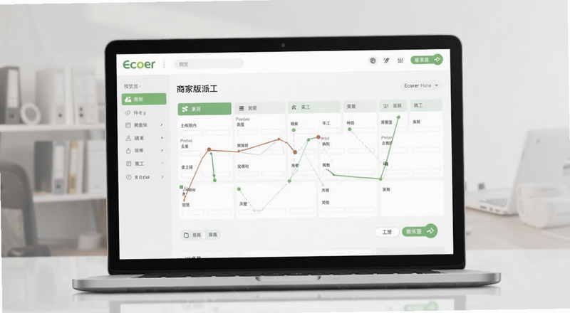 Ecoer商家版派工界面预览图