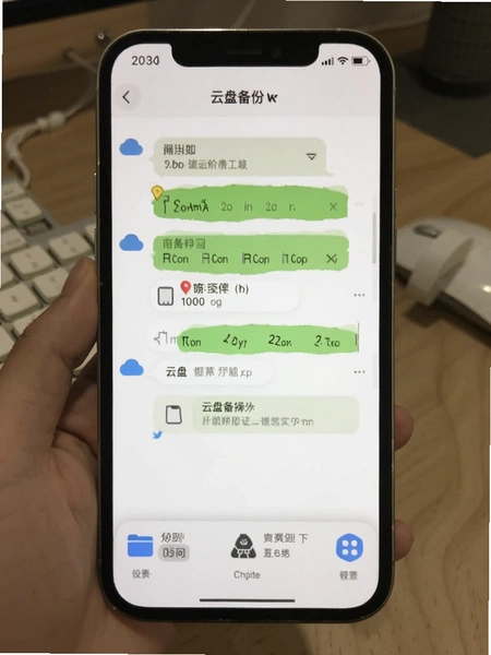 聊天记录文件一键备份 云盘备份操作界面