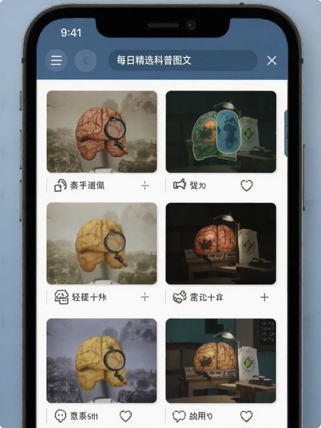 每日精选科普图文界面