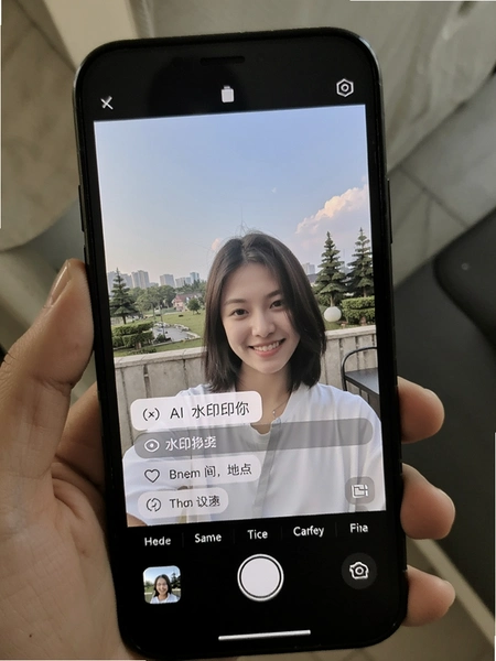 AI水印相机-水印打卡 水印时间地点设置界面