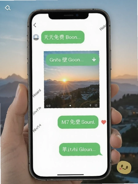 天天免费壁纸聊天文案界面
