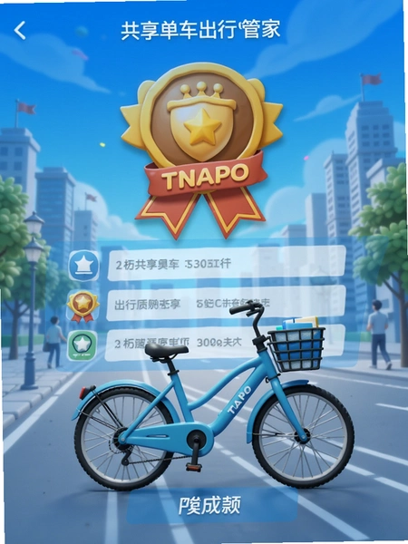 共享单车出行管家 排行榜 勋章成就 预览图