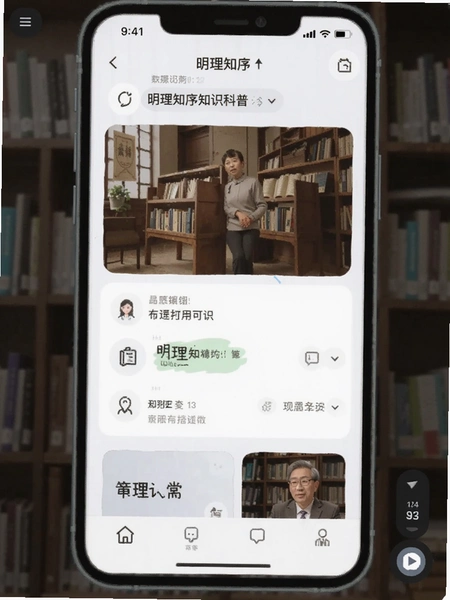 明理知序知识科普界面截图