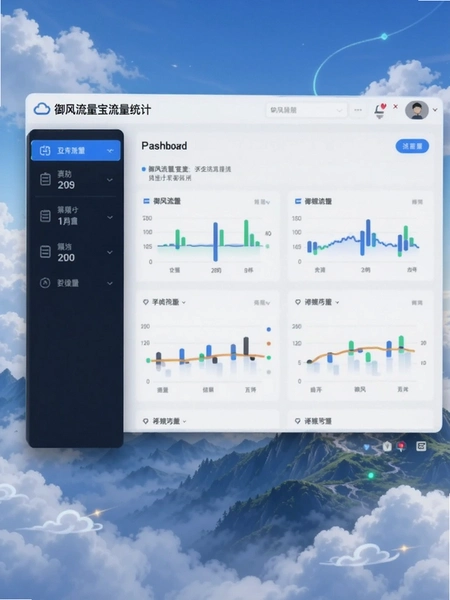御风流量宝流量统计面板界面预览图