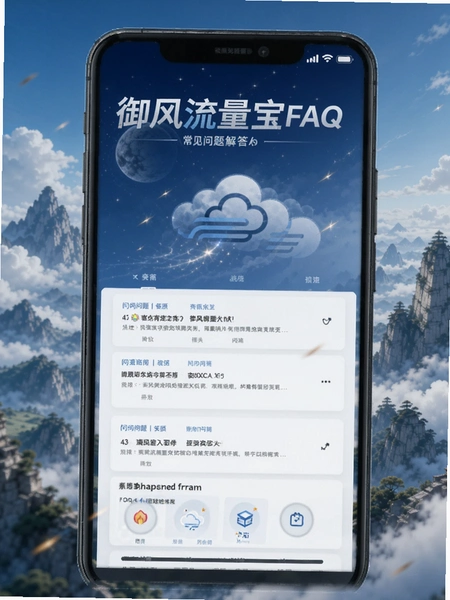 御风流量宝FAQ常见问题解答界面预览图