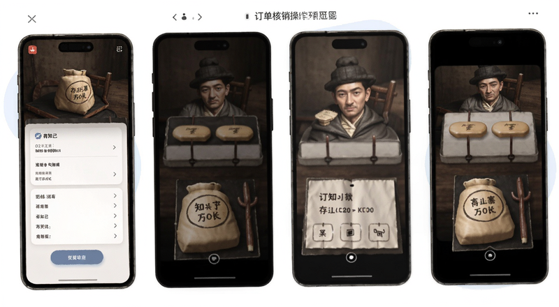 存知己寄存商家端订单核销操作预览图