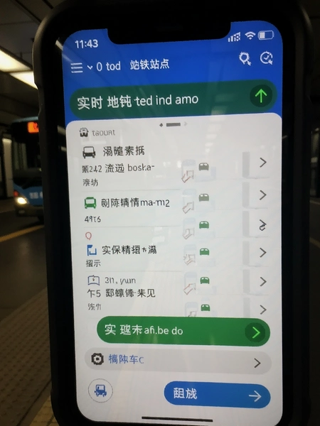 公交地铁站点查询 实时到站界面