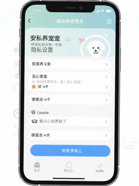 安心养宠软件隐私设置页面截图