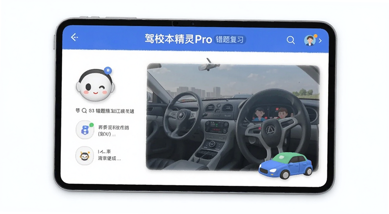 驾校精灵Pro错题本复习界面预览图