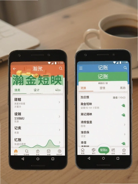 瀚金短映在安卓手机上的记账界面预览图