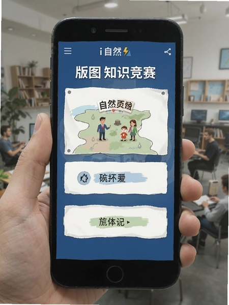 i自然 版图知识竞赛答题界面