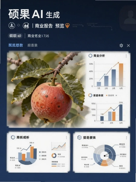 硕果AI生成的商业分析报告图表预览图