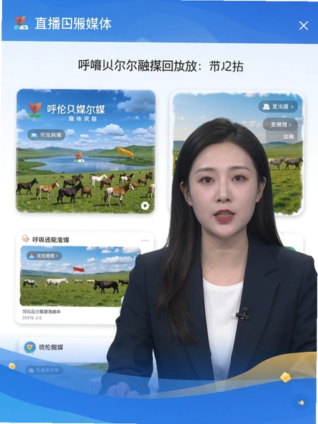 呼伦贝尔融媒直播回放功能界面