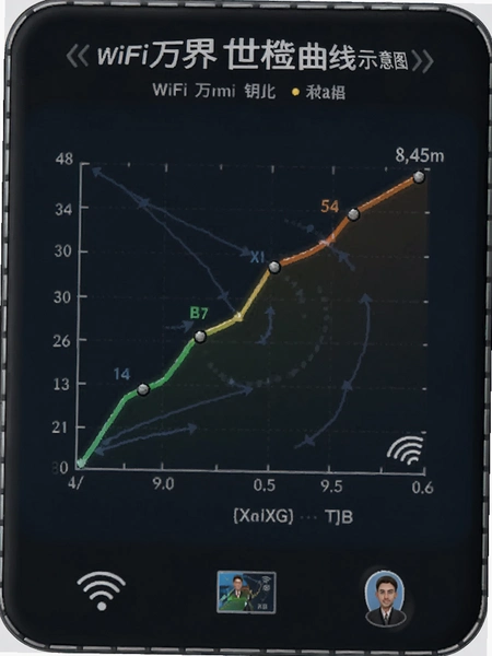 WiFi万界钥匙信号检测曲线示意图
