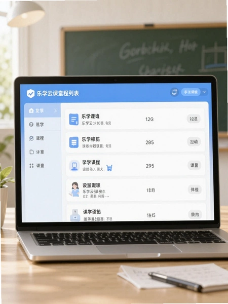乐学云课堂课程列表界面预览图