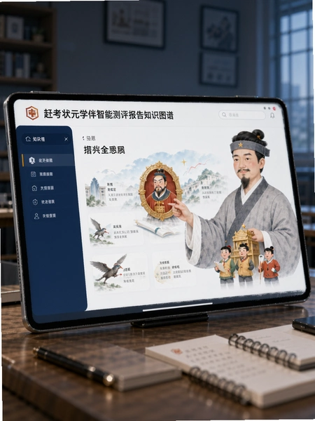 赶考状元学伴智能测评报告知识图谱界面
