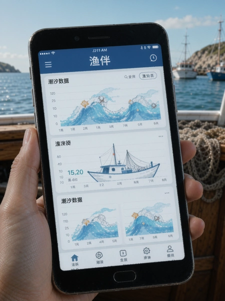 渔伴 潮汐数据界面