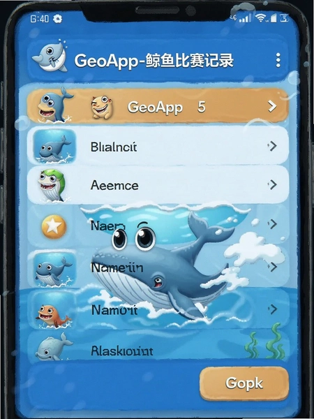 GeoApp-鲸鱼比赛记录界面