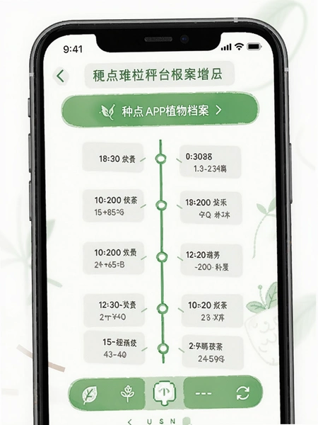 种点APP植物档案时间轴展示图