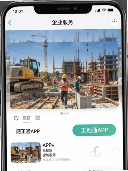 工地通APP企业服务页面截图