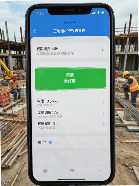 工地通APP权限管理界面截图 展示权限调用情况