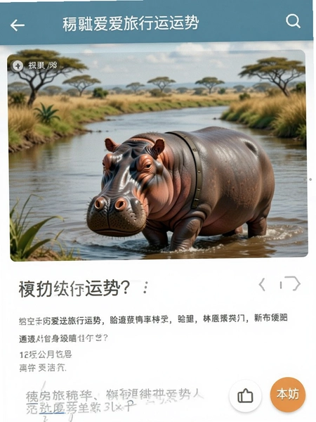 河马爱旅行运势页面截图