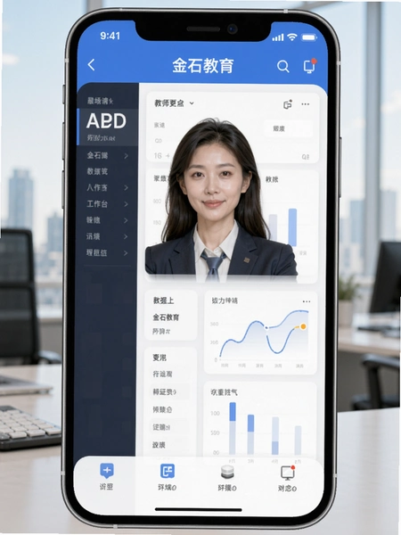 金石教育教师端APP工作台界面预览图