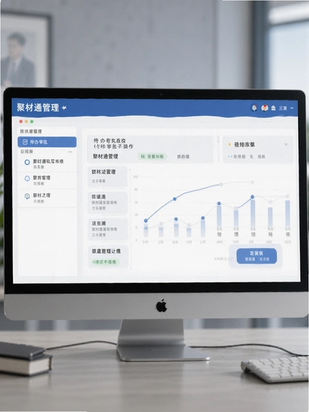 聚材通管理 待办审批操作界面
