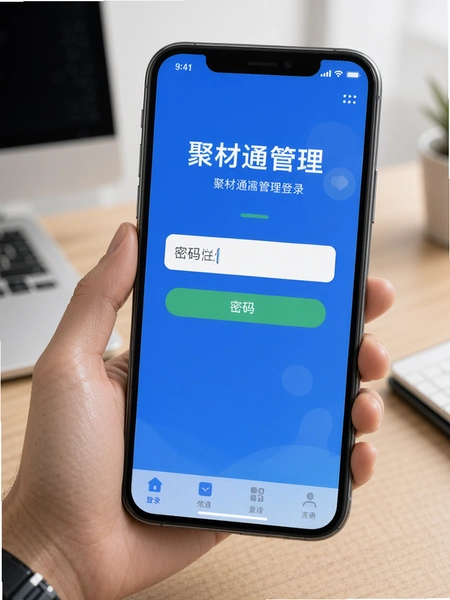 聚材通管理app登录界面密码输入框