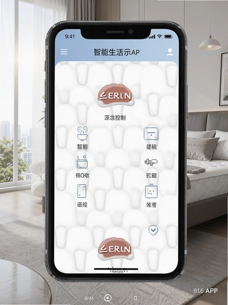 丝涟智能生活APP智能床控制界面示意图