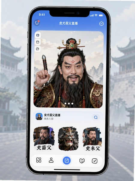 蚩尤苗父直播商务APP企业直播场景界面预览图