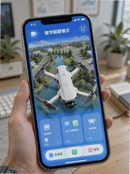 无人机航拍智学刷题模式界面