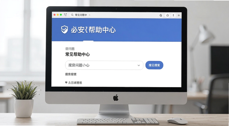 必安帮助中心常见问题搜索界面预览图