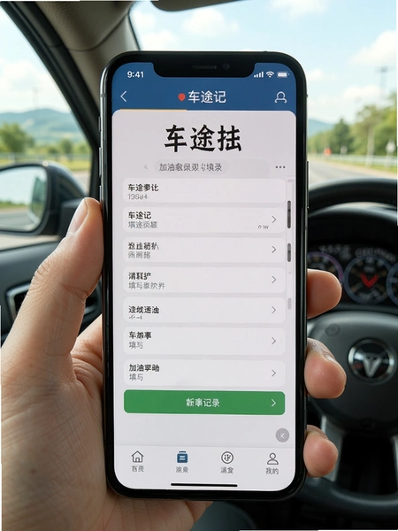 车途记 加油记录填写界面 手机预览