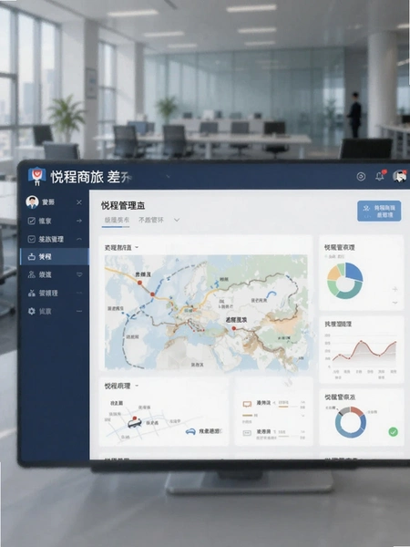 悦程商旅差旅管理界面截图
