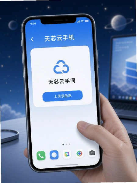 天芯云手机文件上传界面示意图