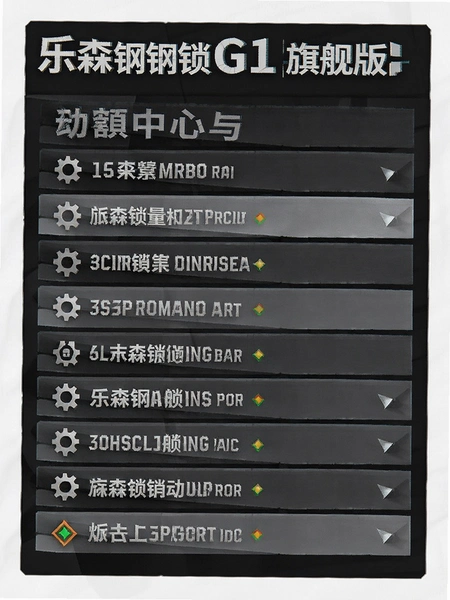 乐森钢锁G1旗舰版动作中心列表图