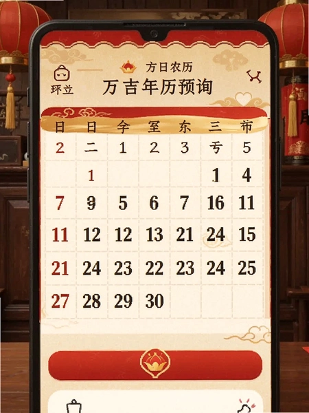 吉日农历万年历日历查询界面预览图