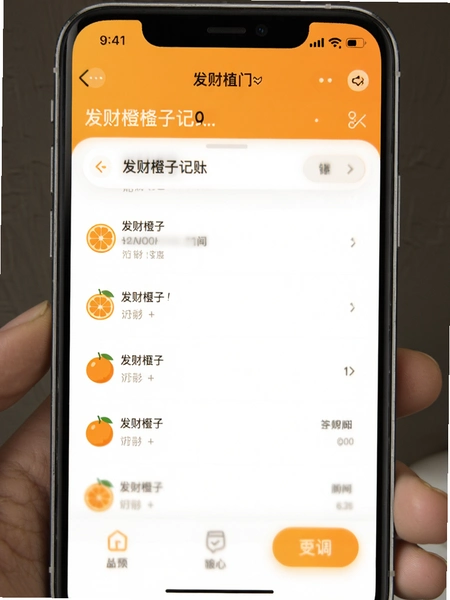 发财橙子记账界面截图