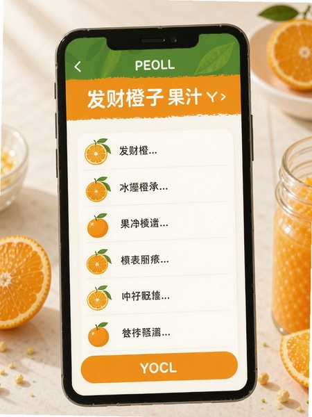 发财橙子果汁配方列表界面展示
