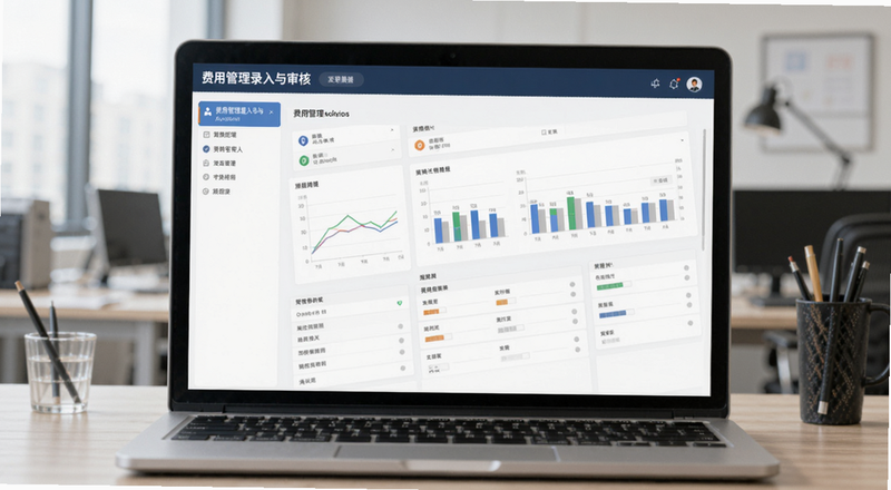 费用管理录入与审核界面预览图
