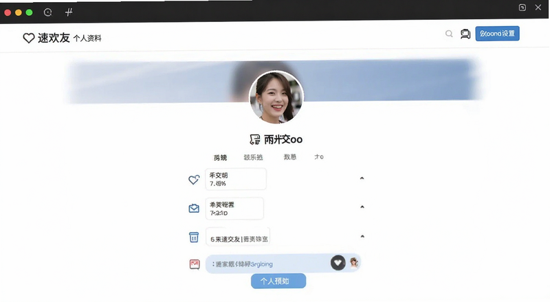 速欢交友个人资料设置界面预览图