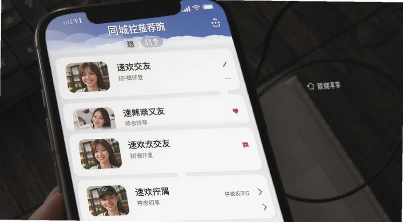 速欢交友同城推荐列表界面预览图
